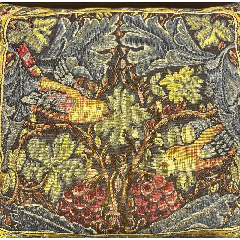 Jules Pansu Rare William Morris Vine Acanthus Tapestry Pillow 18